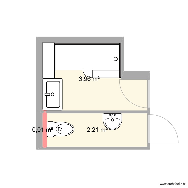 salle de bain 1. Plan de 0 pièce et 0 m2