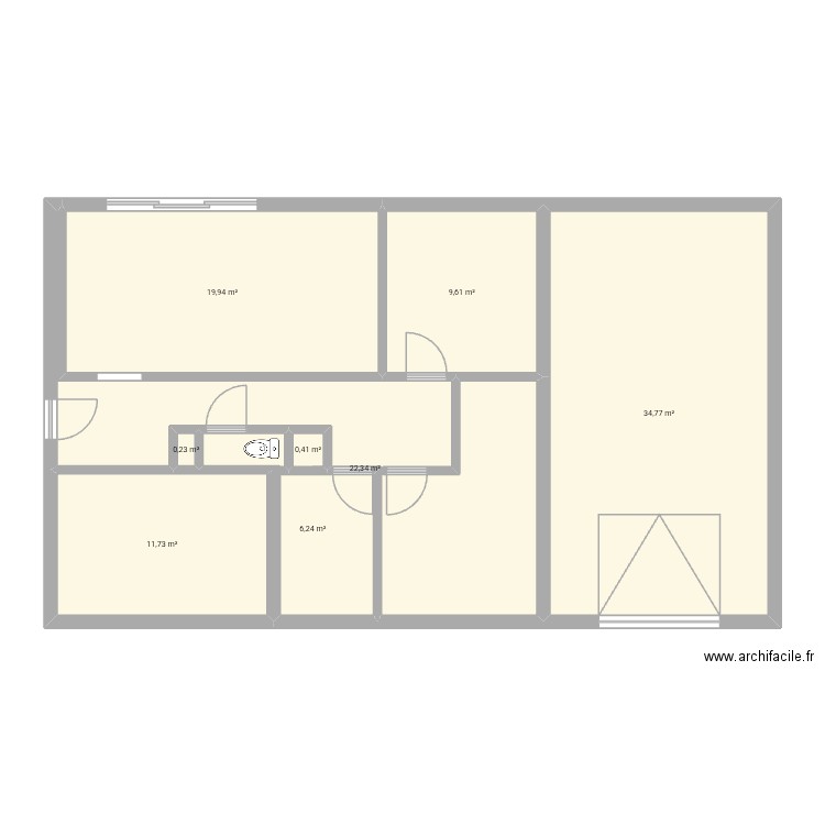 Maison tours nord. Plan de 8 pièces et 105 m2