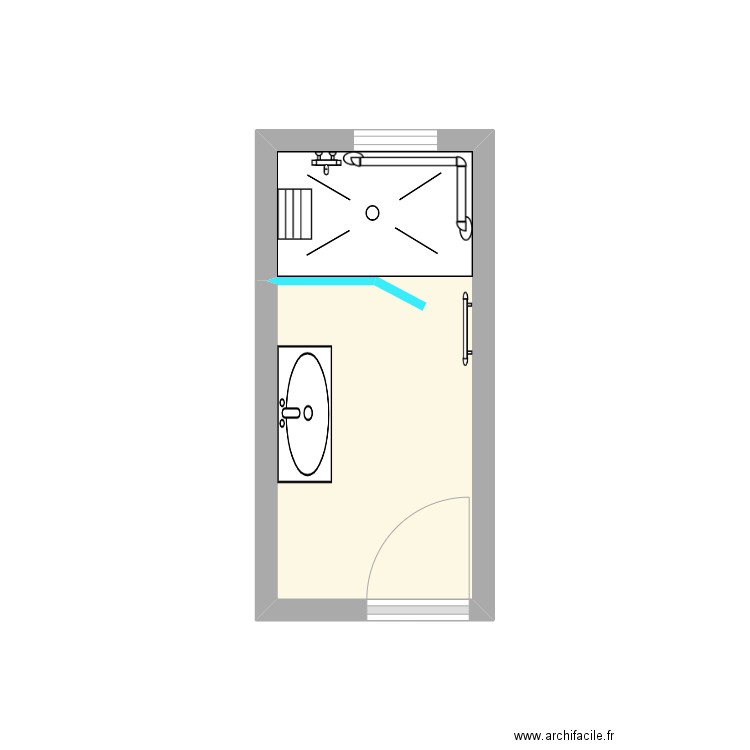 VOIRIN PROJET. Plan de 1 pièce et 4 m2