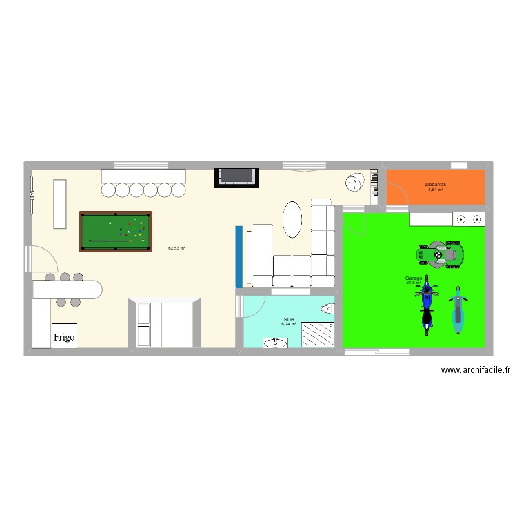 BATIMENT A. Plan de 4 pièces et 98 m2