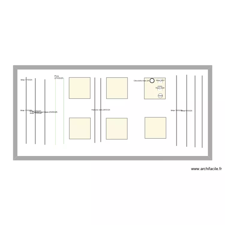 Potager Crestet 2025. Plan de 