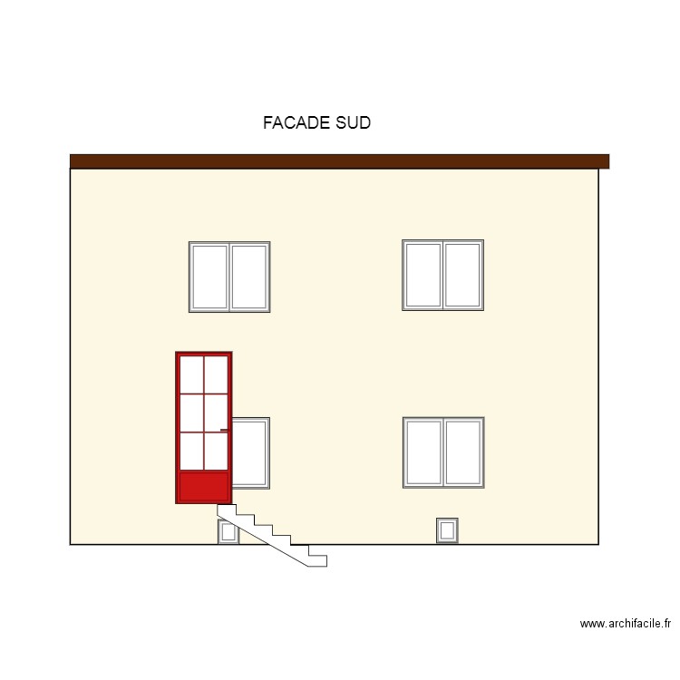 FACADE SUD CLAMART escalier. Plan de 0 pièce et 0 m2