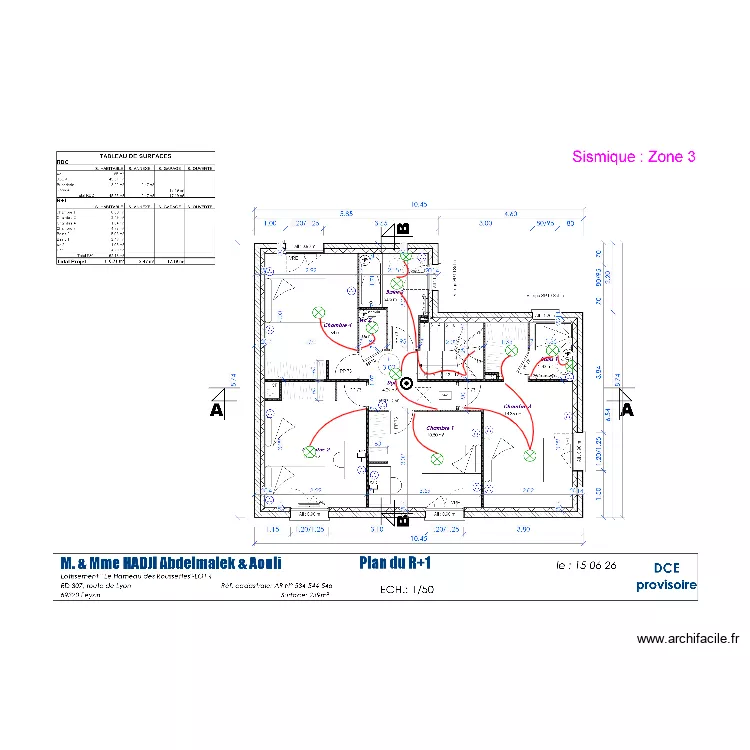 HADJI ETAGE. Plan de 