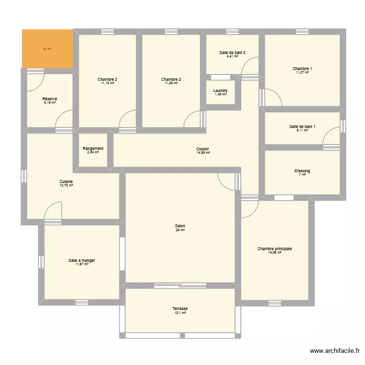 Ma maison pp 4cbres 1. Plan de 15 et 147 m² Ma maison pp 4cbres 1. Plan de 15 et 147 m²