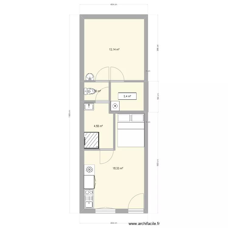 plan studio. Plan de 