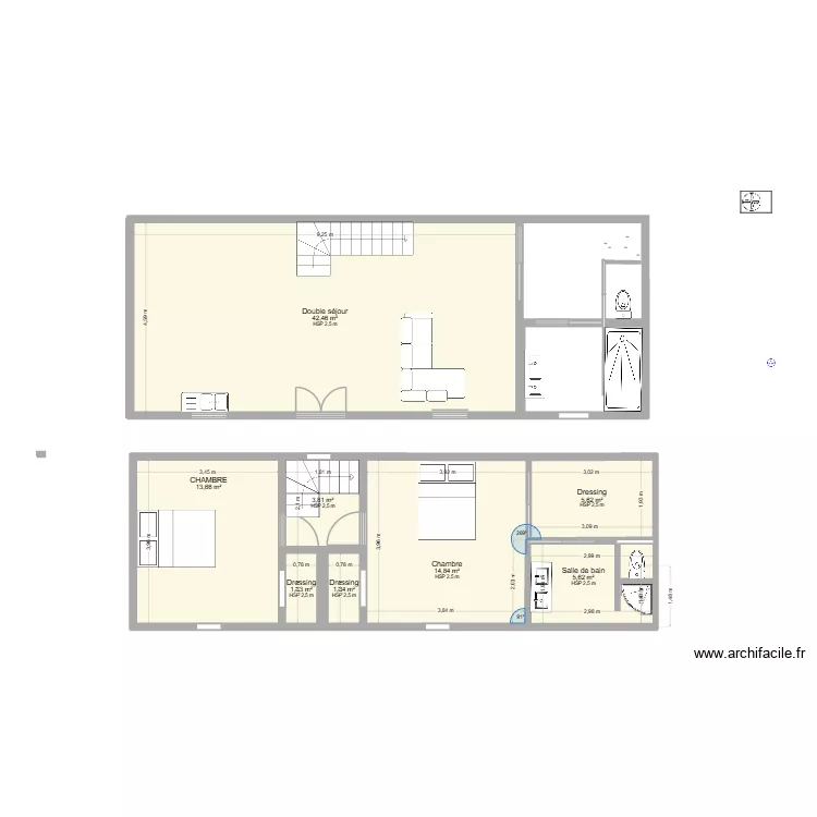&Eacute;lectricit&eacute;. Plan de 8  et 95 m²