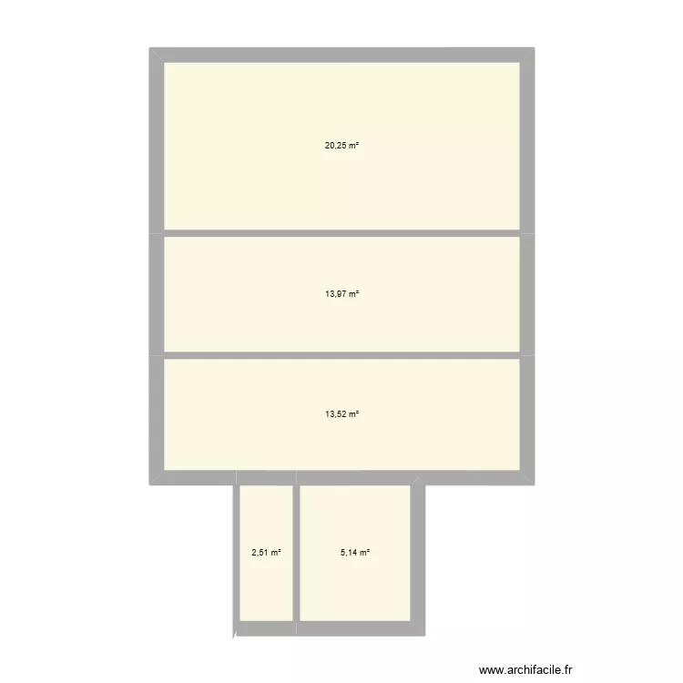 Saint-agne 2eme &eacute;tage. Plan de 5  et 55 m²