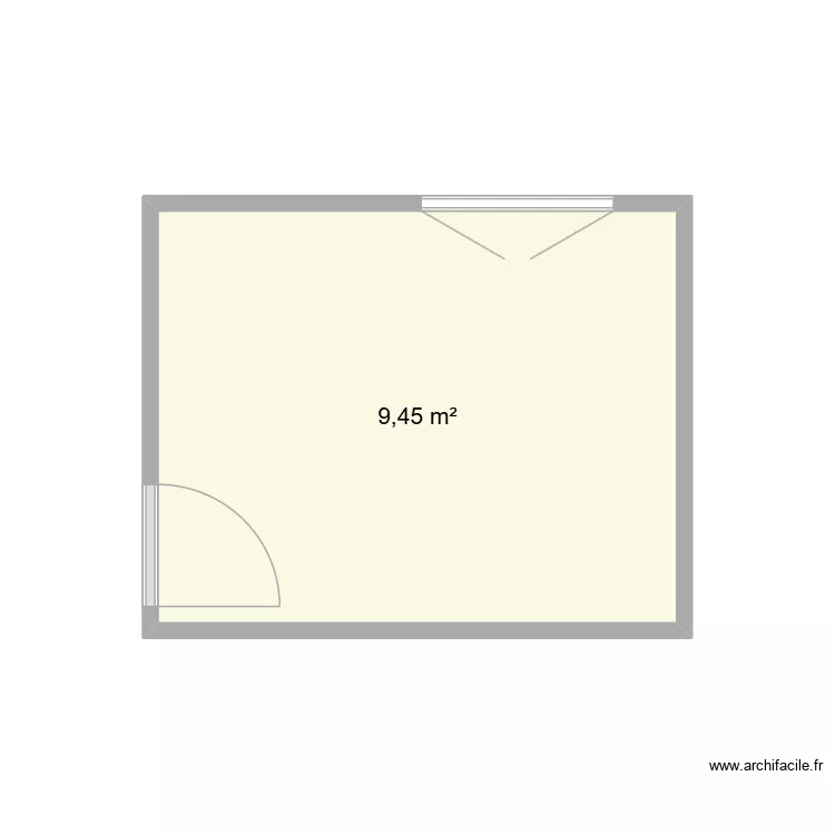 Chambre 2. Plan de 1 et 9 m² Chambre 2. Plan de 1 et 9 m²