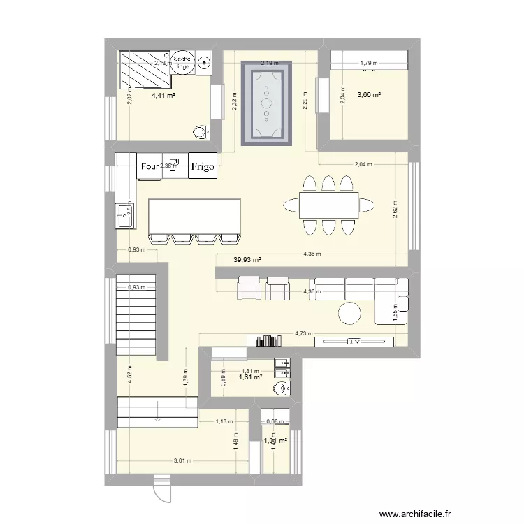 Maison Jake. Plan de 5  et 51 m²