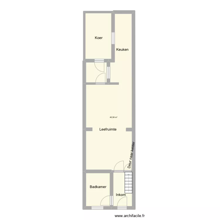 Kortrijk stasegemsestraat 34 - beneden. Plan de 