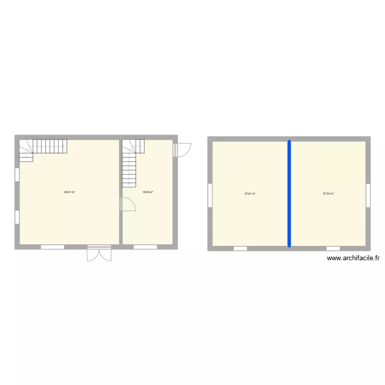 Chateau Jean Jaures pavillon gauche. Plan de 