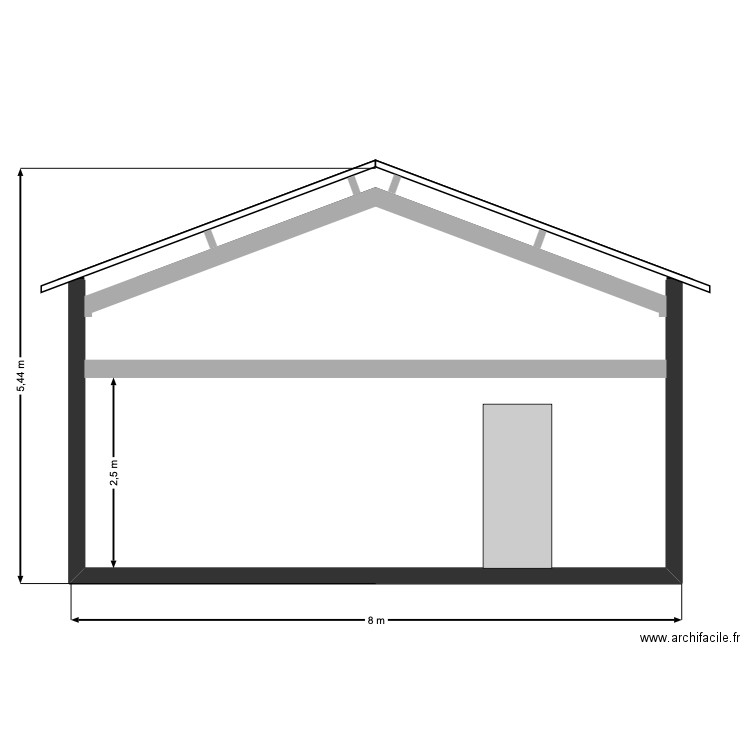 Coupe 1. Plan de 0 pièce et 0 m2