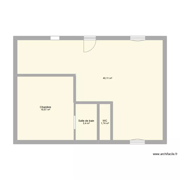ouz. Plan de 4  et 61 m²