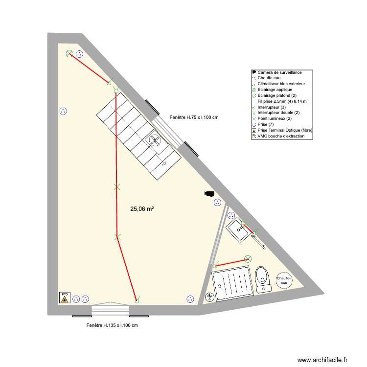 Premier &eacute;tage. Plan de 0 pièce et 0 m2