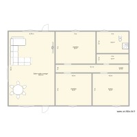 Maison avec 3 chambres, salon, douche