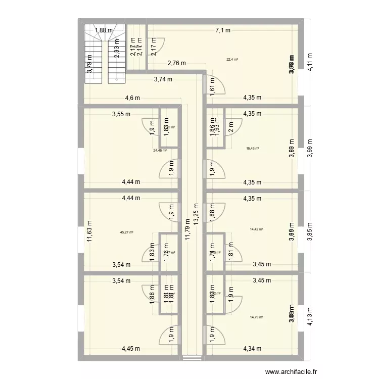 Loc. Plan de 12 Pièces et 147 m² Loc. Plan de 12 Pièces et 147 m²