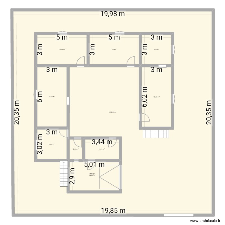 Krimo  bled. Plan de 10 pièces et 513 m2