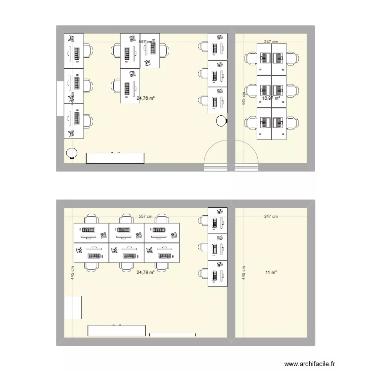Bureaux Azimut. Plan de 