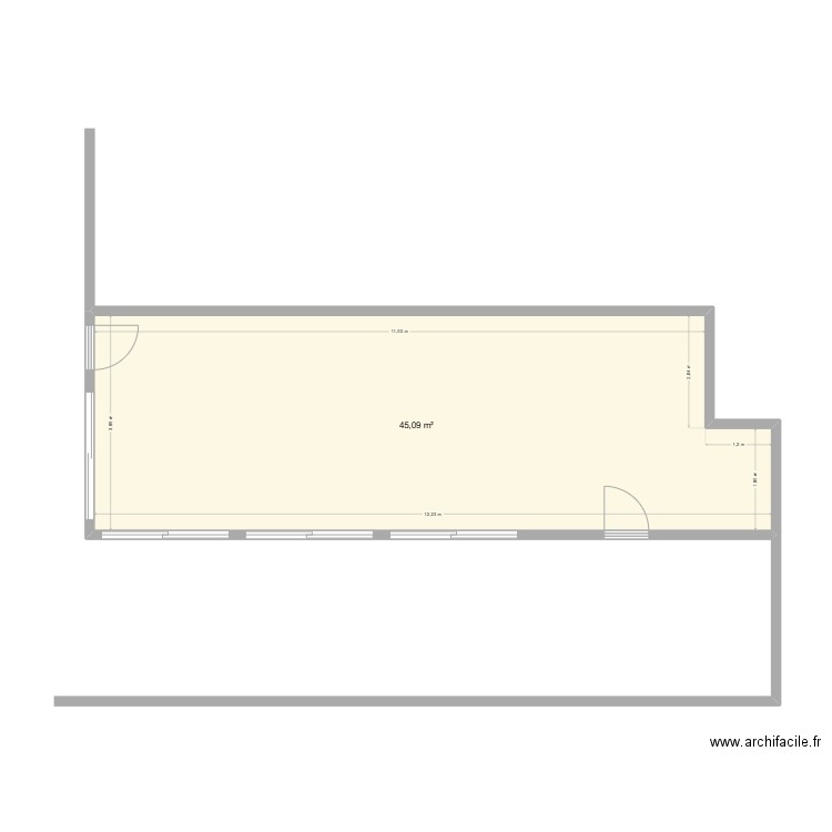 gaston3553. Plan de 1 pièce et 45 m2