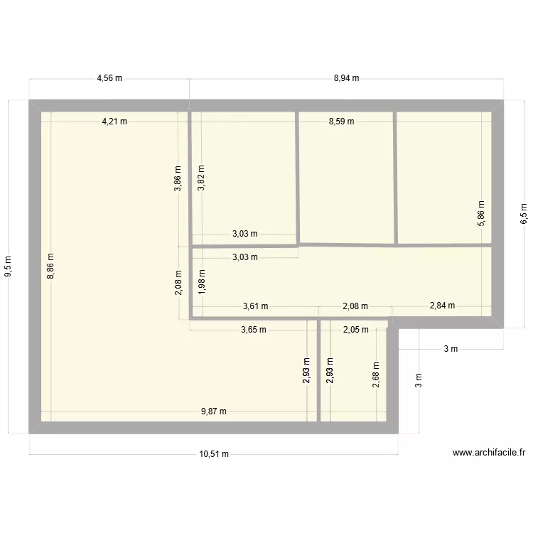 lens3. Plan de 1  et 104 m²