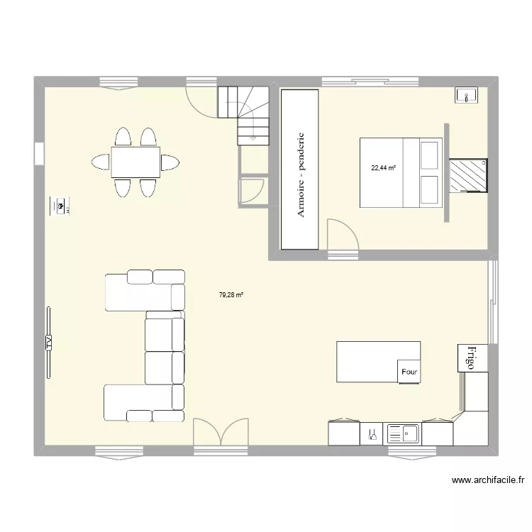 maison. Plan de 2  et 102 m²