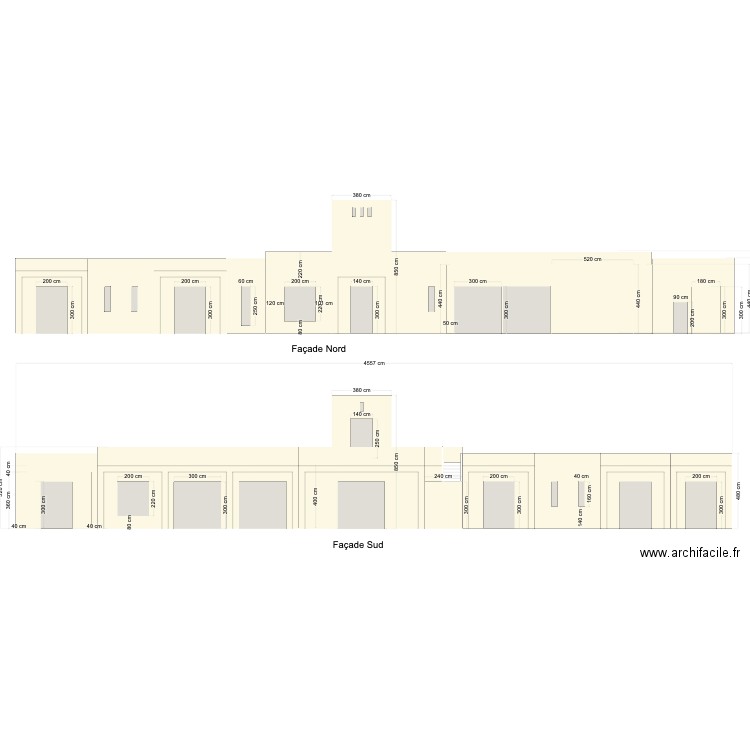 facade Sud Denjal. Plan de 0 pièce et 0 m2