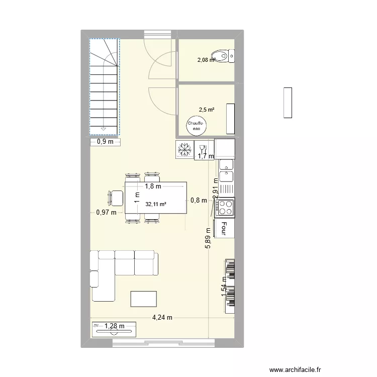 Appartement Hauteville v5 avec aménagement 2 étages_V2. Plan de Appartement Hauteville v5 avec aménagement 2 étages_V2. Plan de