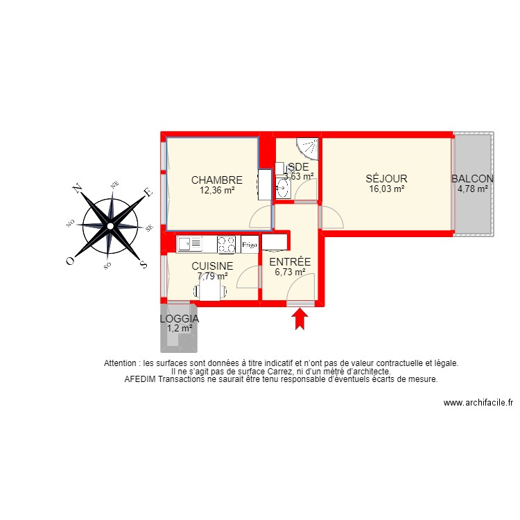 BI16924 -. Plan de 11 pièces et 57 m2