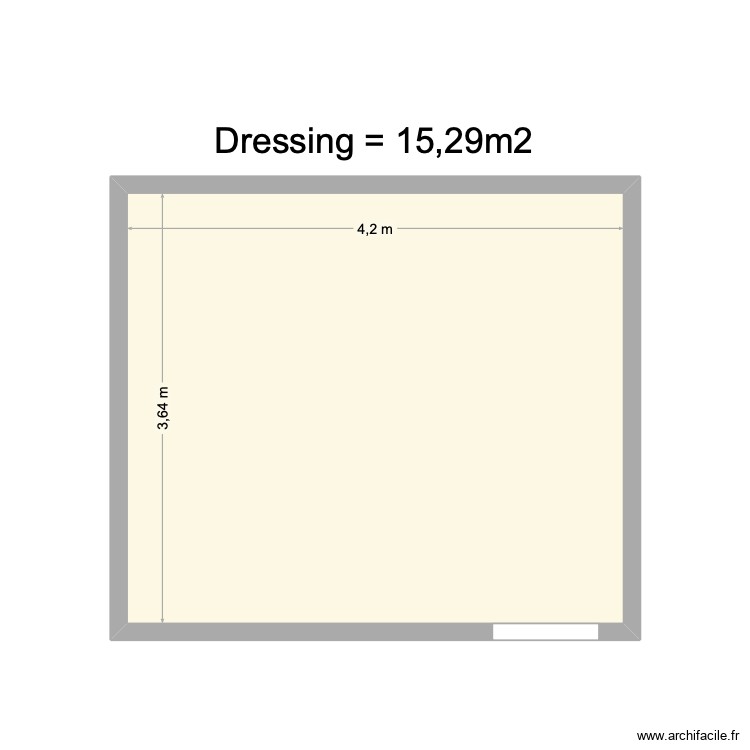 Dressing. Plan de 0 pièce et 0 m2