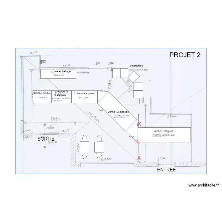 MOURIERS. Plan de 
