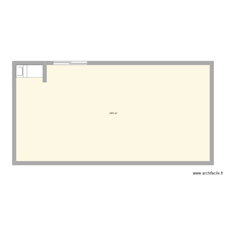 1260 fondation. Plan de 1 pièce et 93 m2