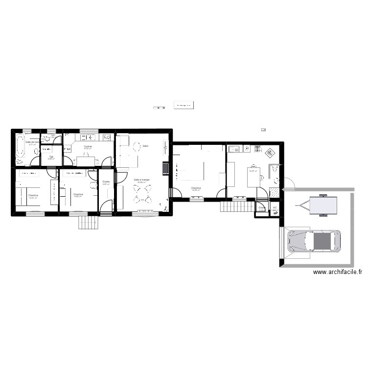 plan Cesson. Plan de 12 pièces et 102 m2