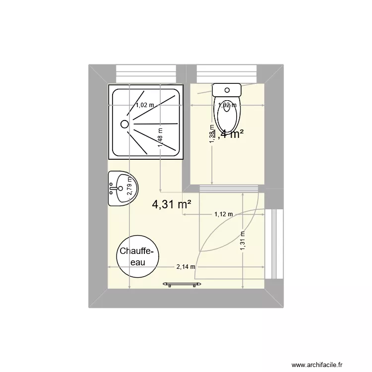 GOUT MARCEL ACTUEL. Plan de 2  et 6 m²