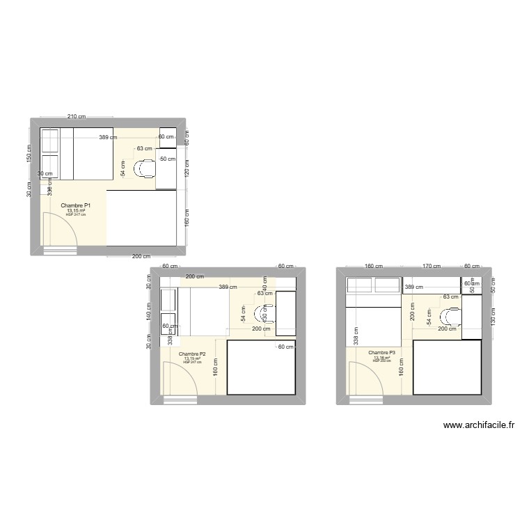 Chambre Jean. Plan de 0 pièce et 0 m2