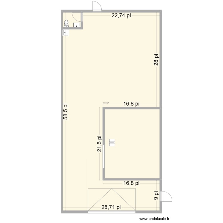 St-Apollinaire VO8. Plan de 2 pièces et 153 m2