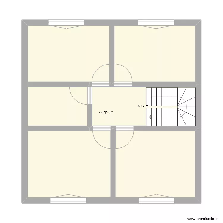 ETG. Plan de 2 Pièces et 53 m² ETG. Plan de 2 Pièces et 53 m²