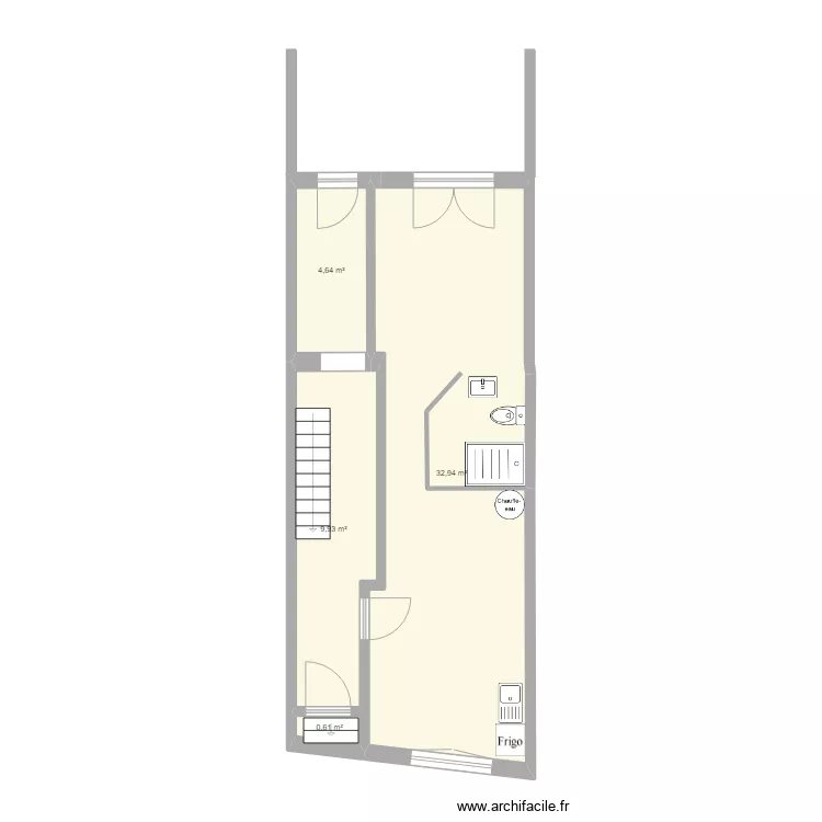RDC Studio base sans ouverture essai1. Plan de 0 pièce et 0 m2