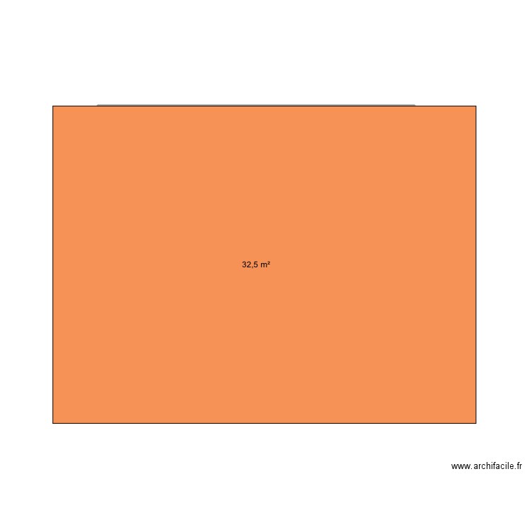 Gilbert. Plan de 1 pièce et 33 m2