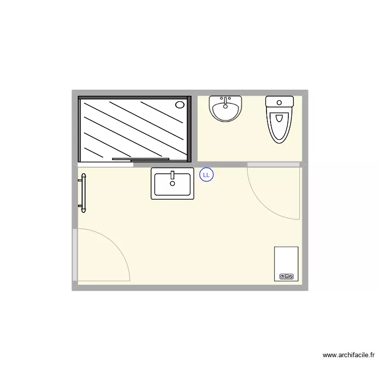 Salle de bain pierre et Stephanie. Plan de 