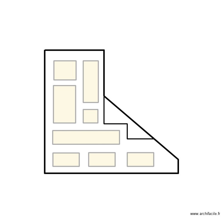 Plan niches. Plan de 9 pièces et 2 m2