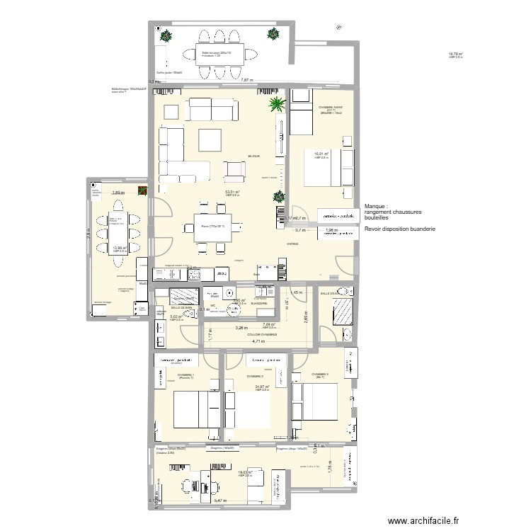 v5 Appartement Aguilera. Plan de 9 pièces et 173 m2