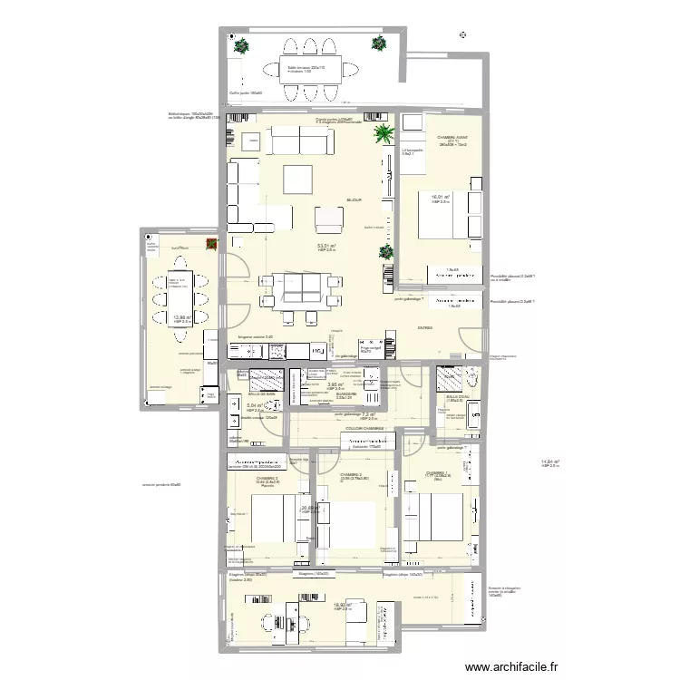 v5 Appartement Aguilera. Plan de 10 pièces et 173 m²