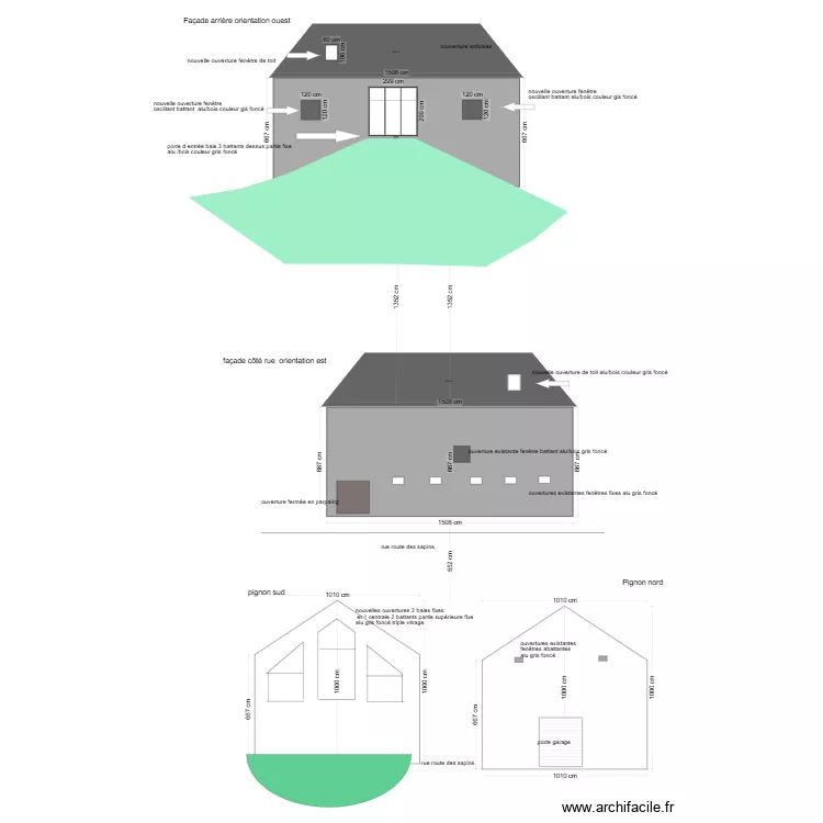 briffacadeouest. Plan de 