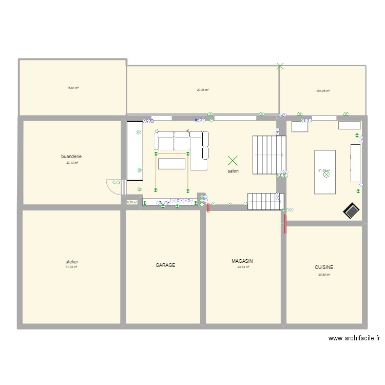 maison. Plan de 0 pièce et 0 m2