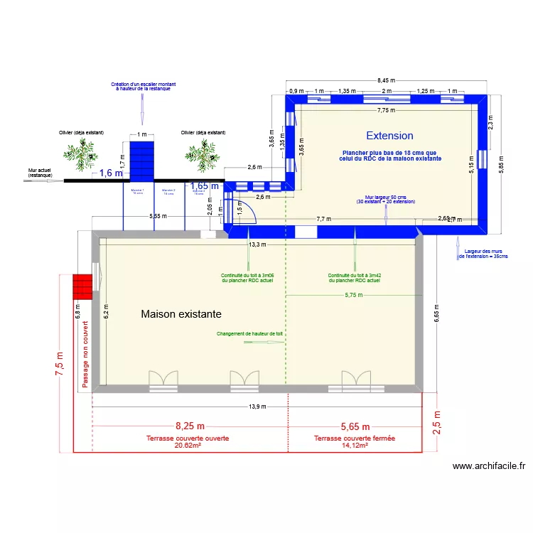 Extension + extérieur + fenètres - V1. Plan de Extension + extérieur + fenètres - V1. Plan de