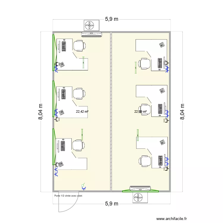 Dock moulin v2. Plan de 2 et 45 m² Dock moulin v2. Plan de 2 et 45 m²