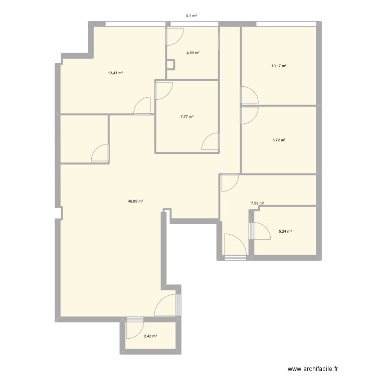 plan 2d . Plan de 0 pièce et 0 m2