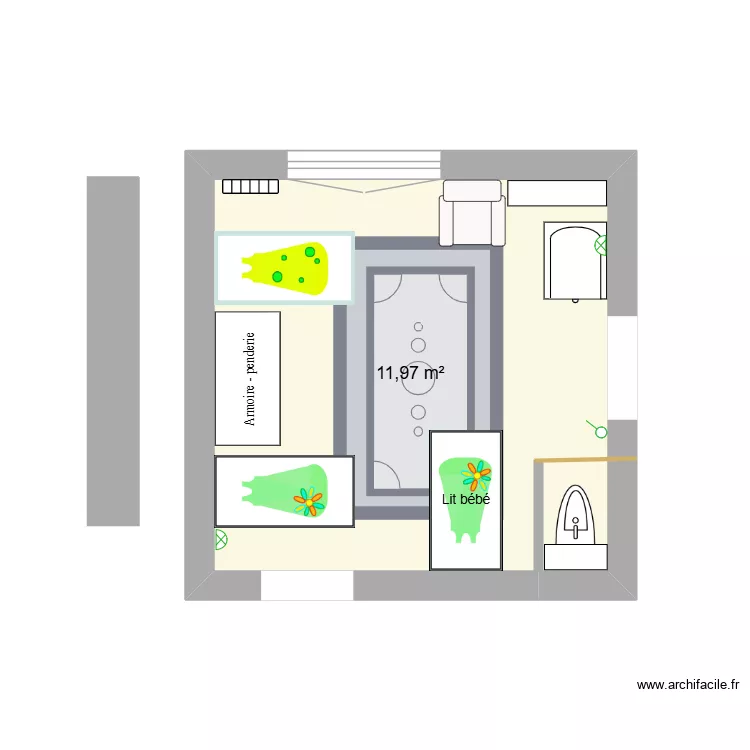 chambre petit. Plan de 1 Pièce et 12 m² chambre petit. Plan de 1 Pièce et 12 m²