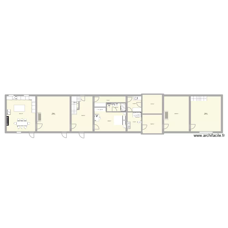 RDC - V2. Plan de 28  et 407 m²
