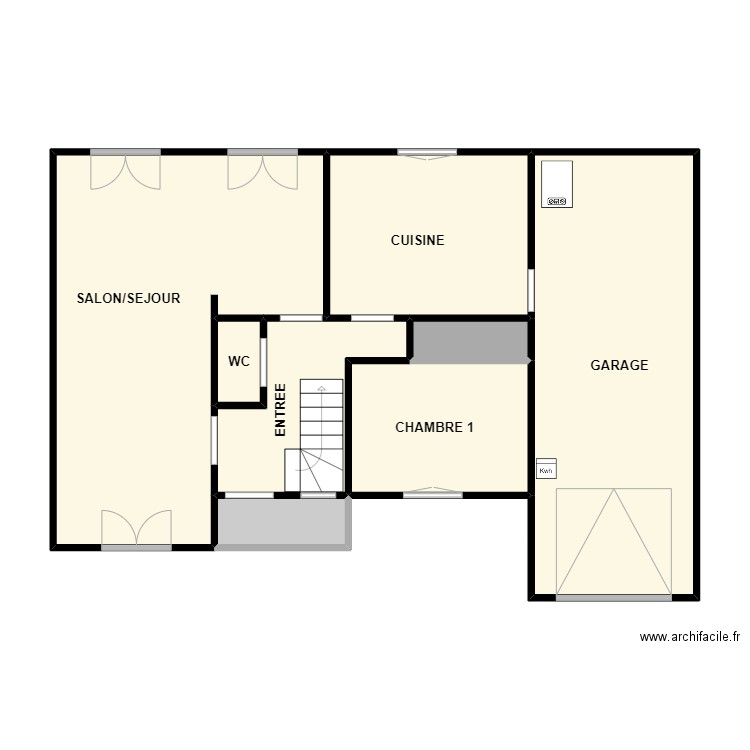 guignard rdc. Plan de 0 pièce et 0 m2